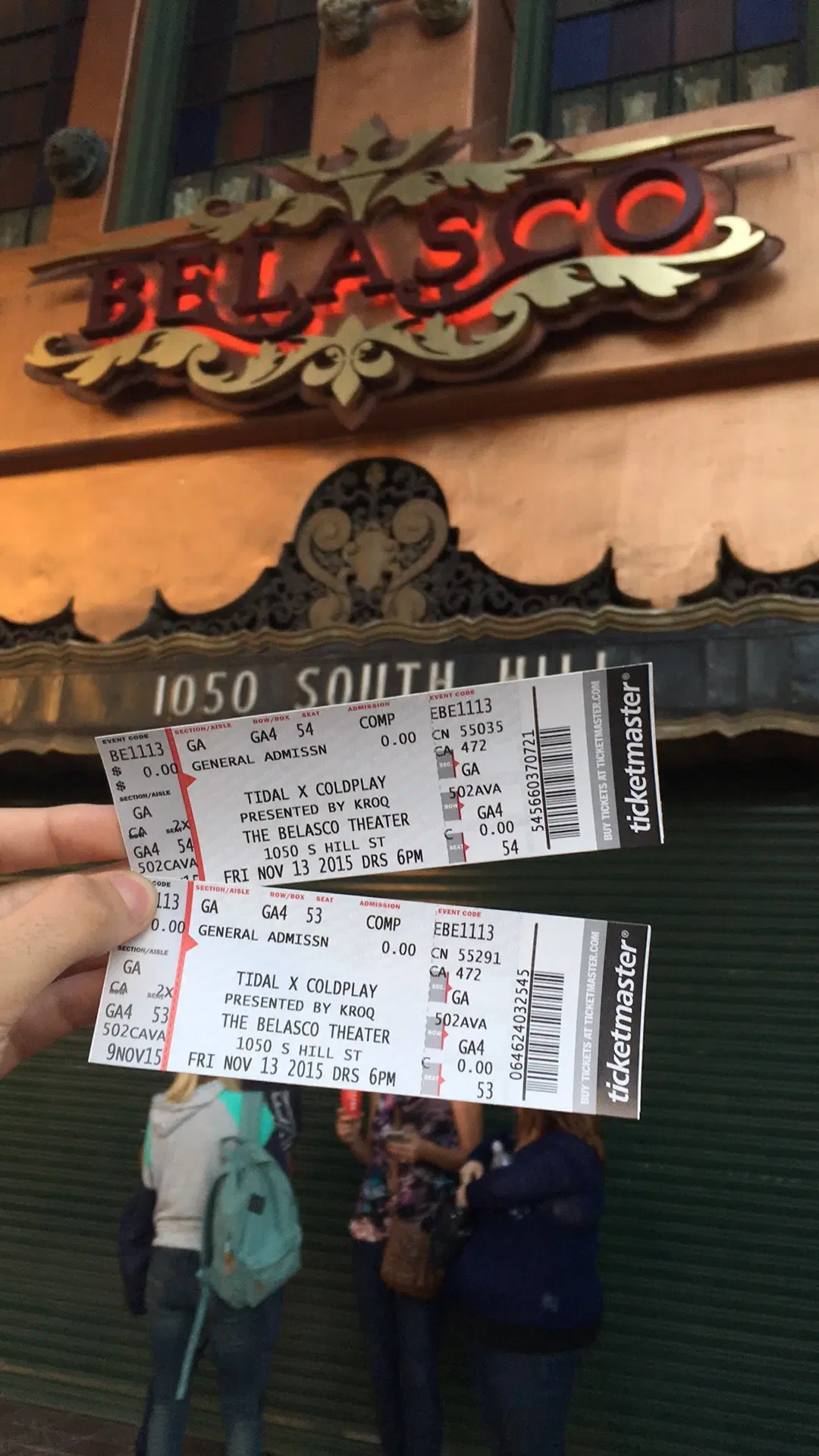 The Belasco tickets