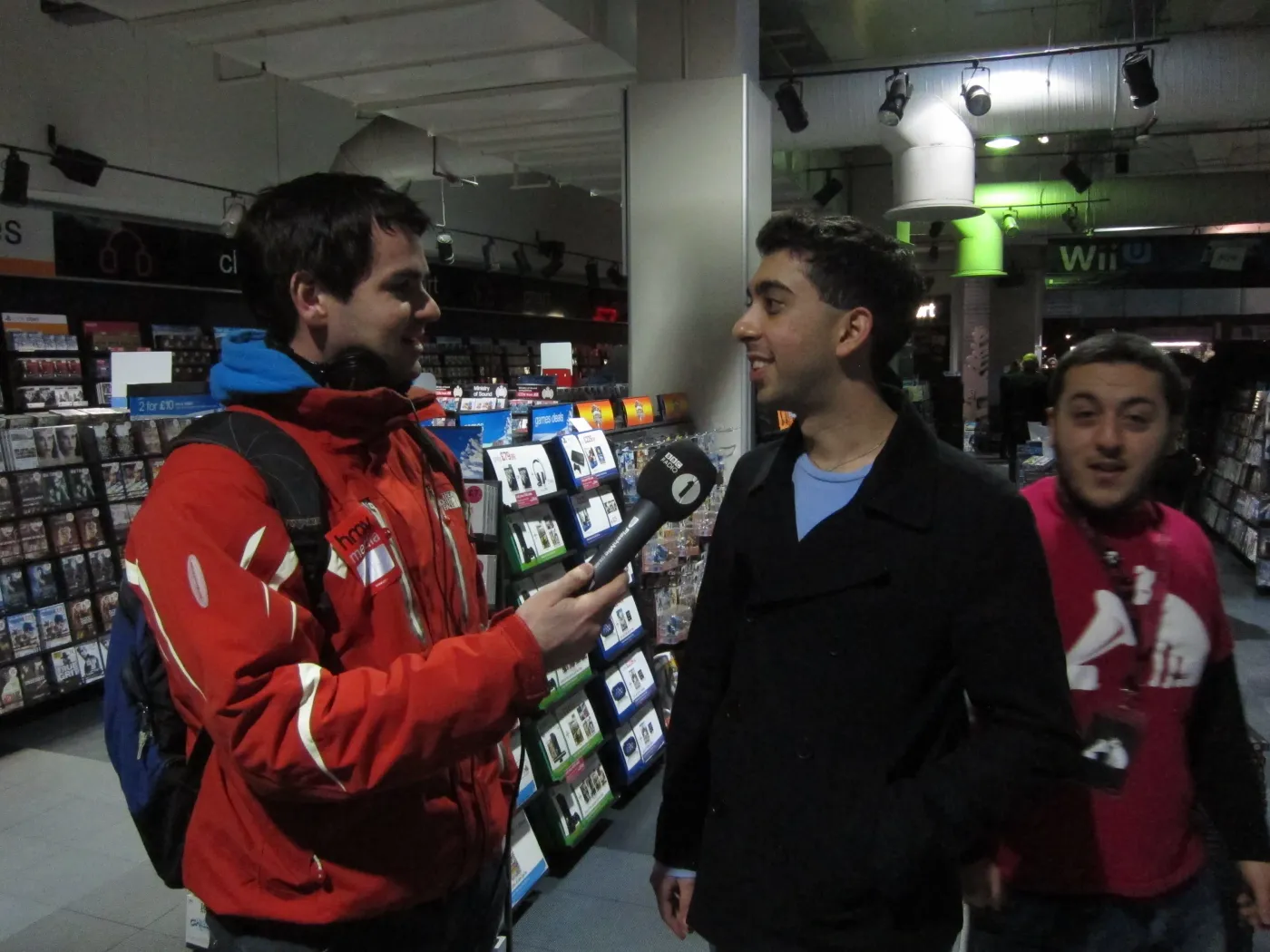 Jimmy Dushku being interviewed by BBC Radio 1