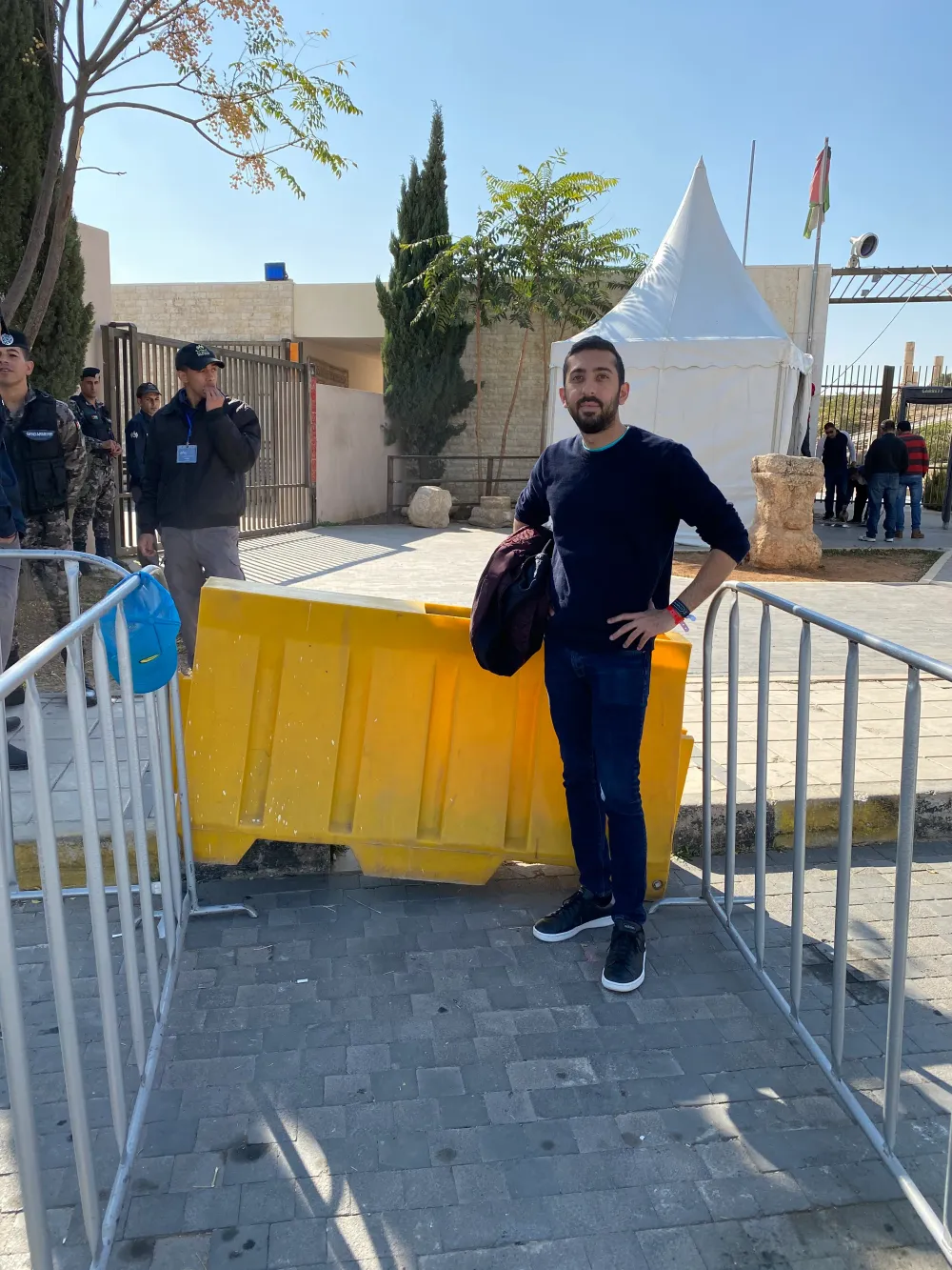 At the gates before the show