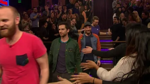 Coldplay appearing on Late Late Show with James Corden taping