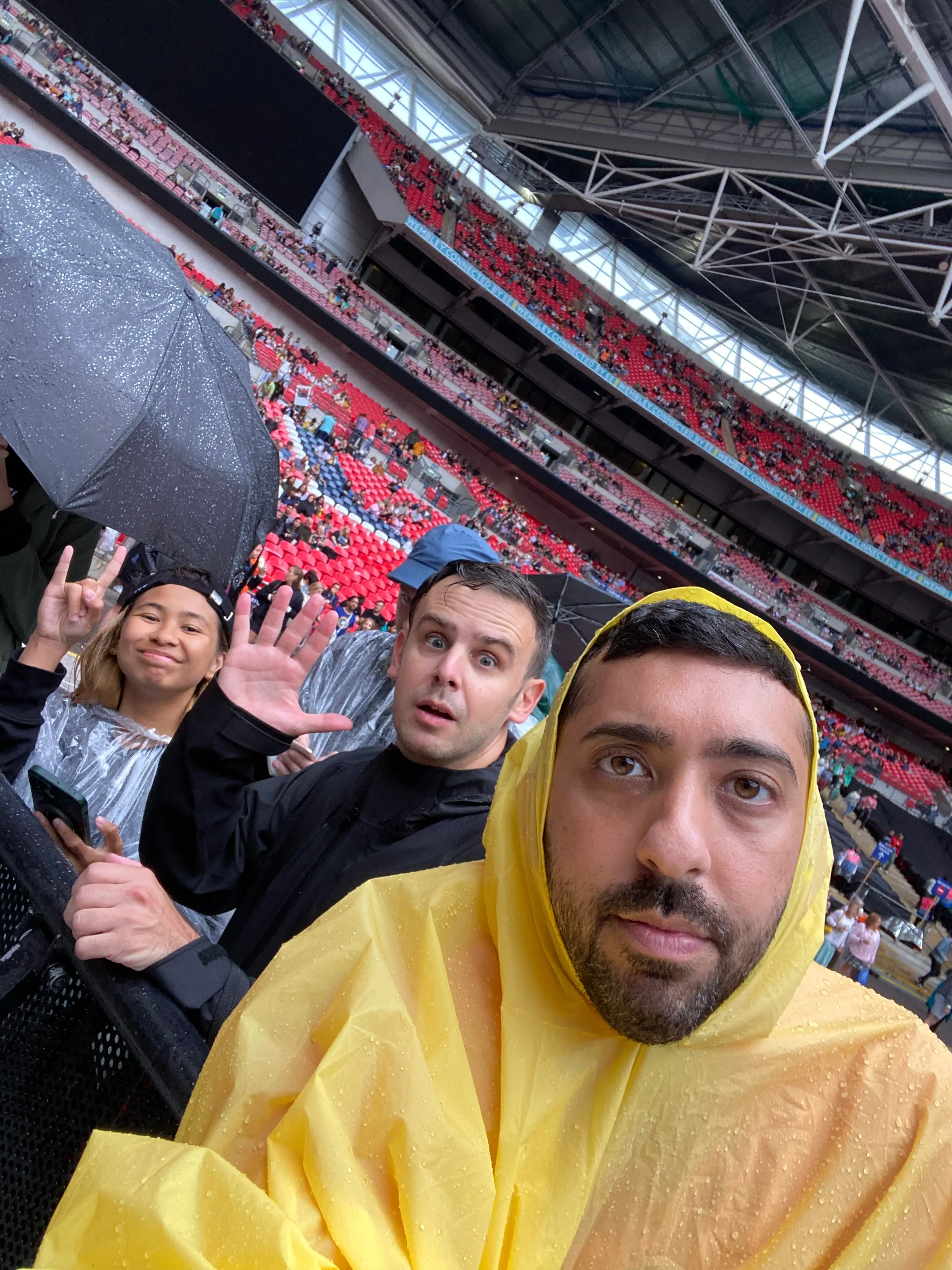 Getting rained on with Oz and Nina