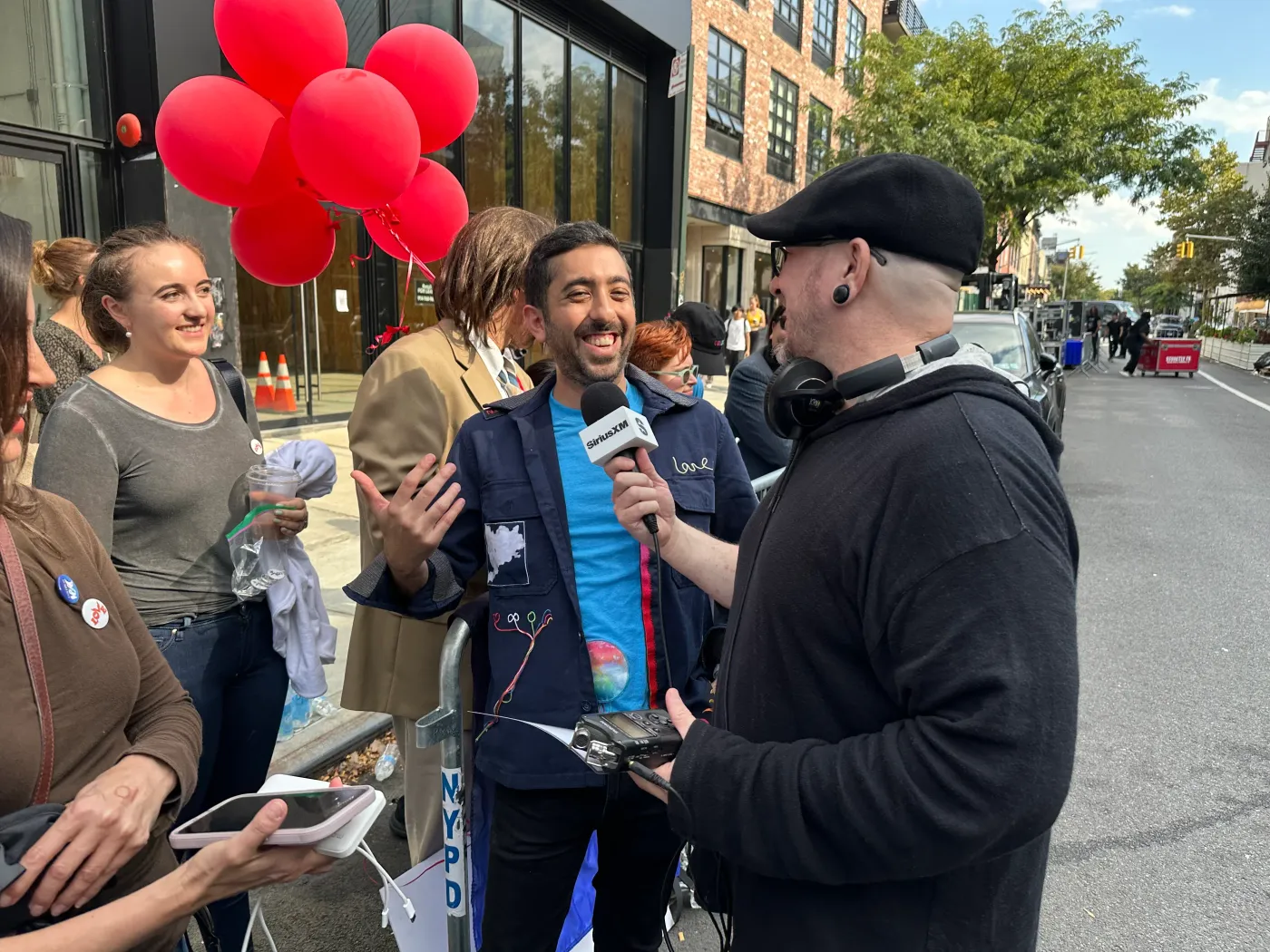 Being interviewed by SiriusXM