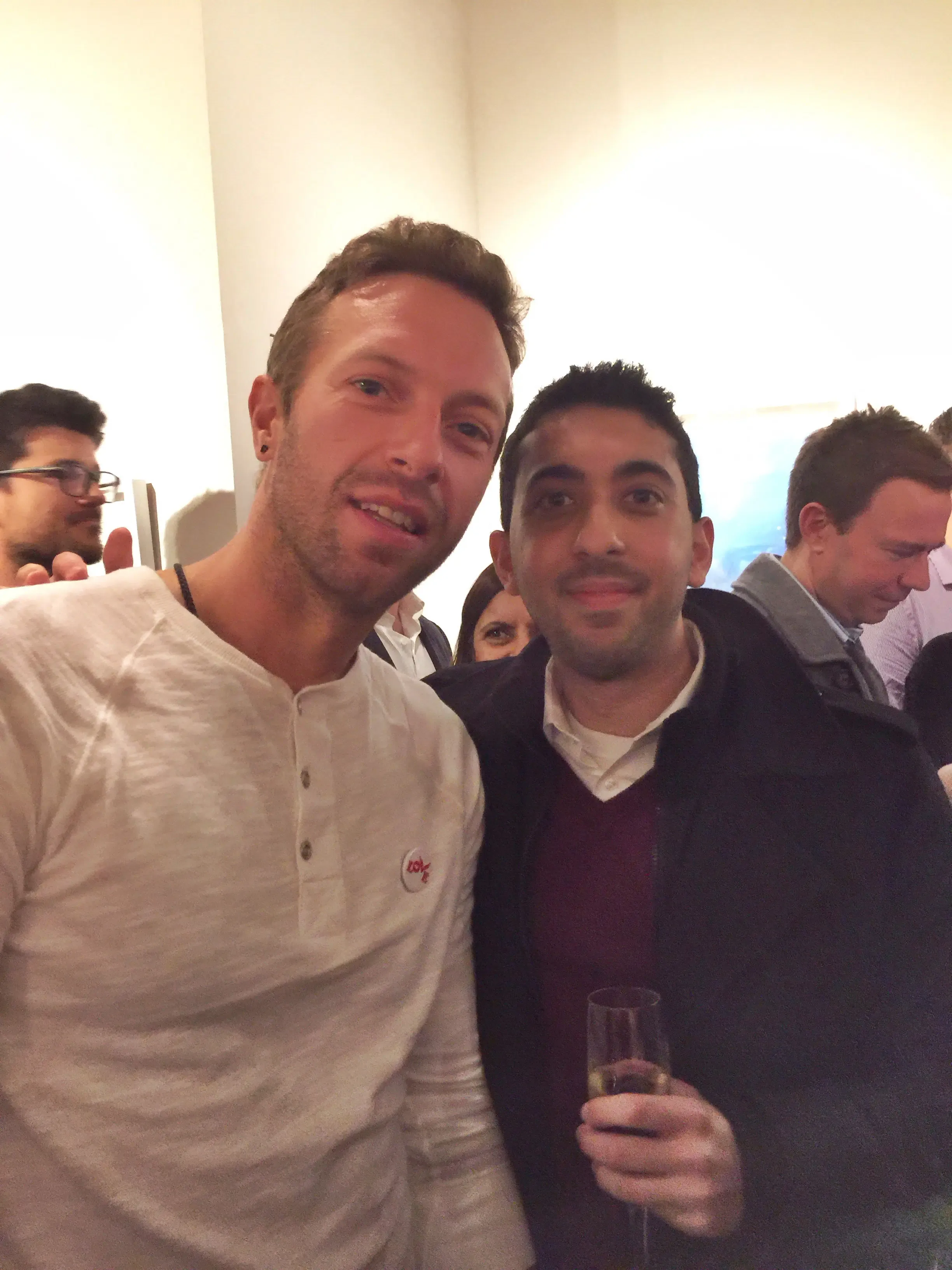 With Chris Martin
