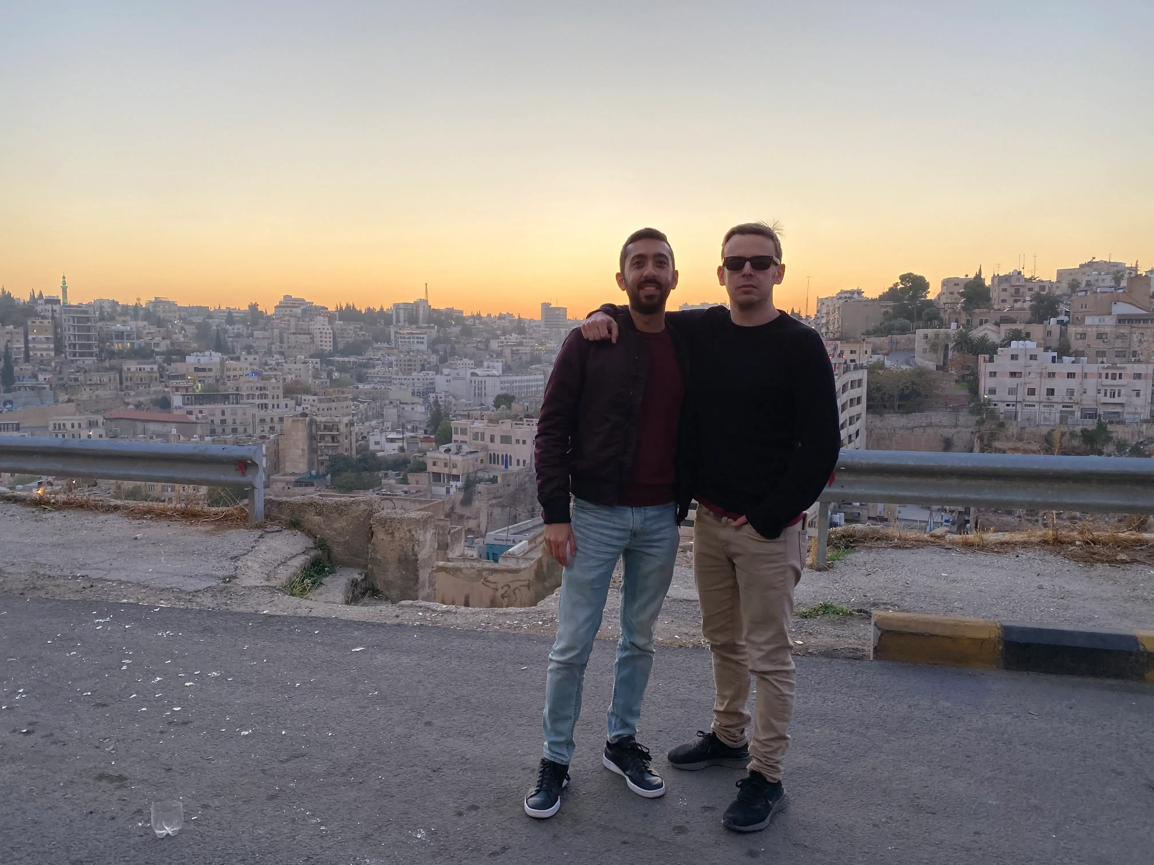 With Oz, Amman sunset