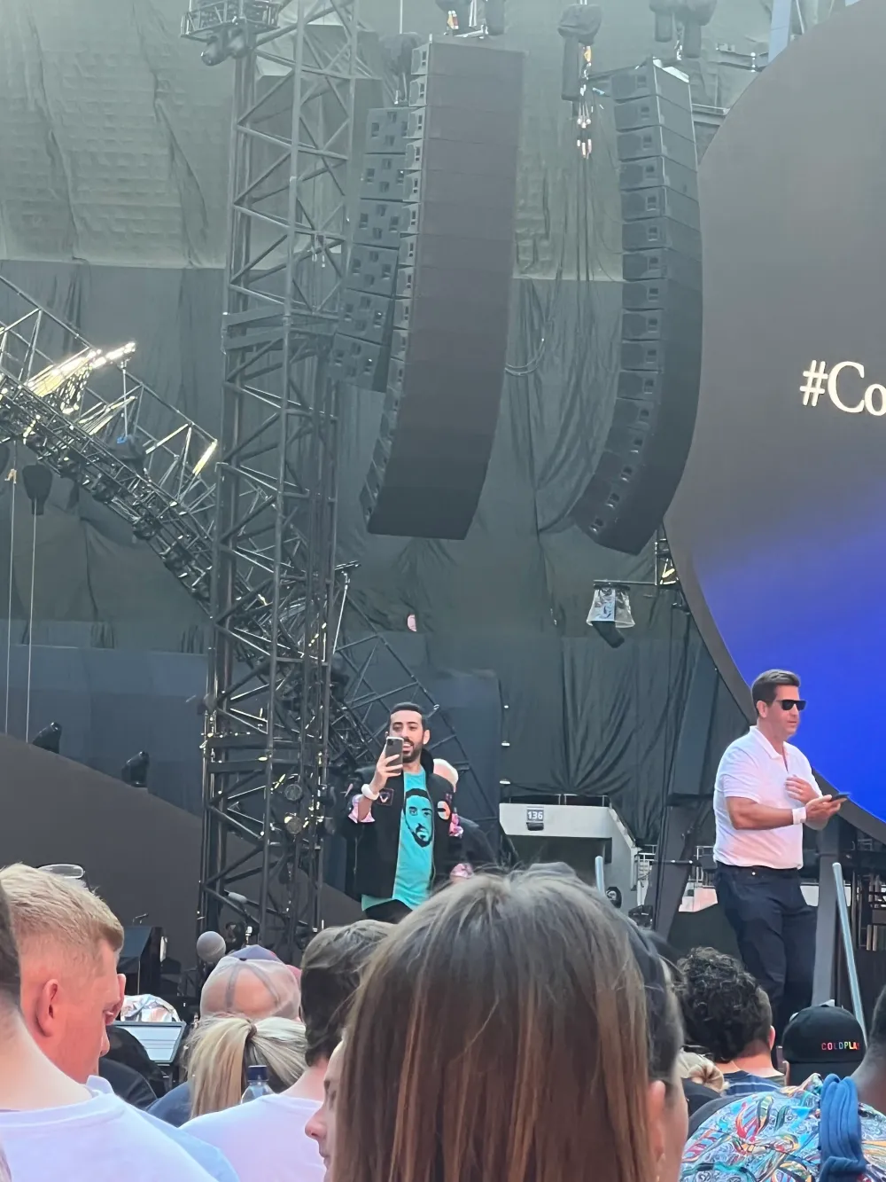 Jimmy Dushku on stage at Wembley Stadium