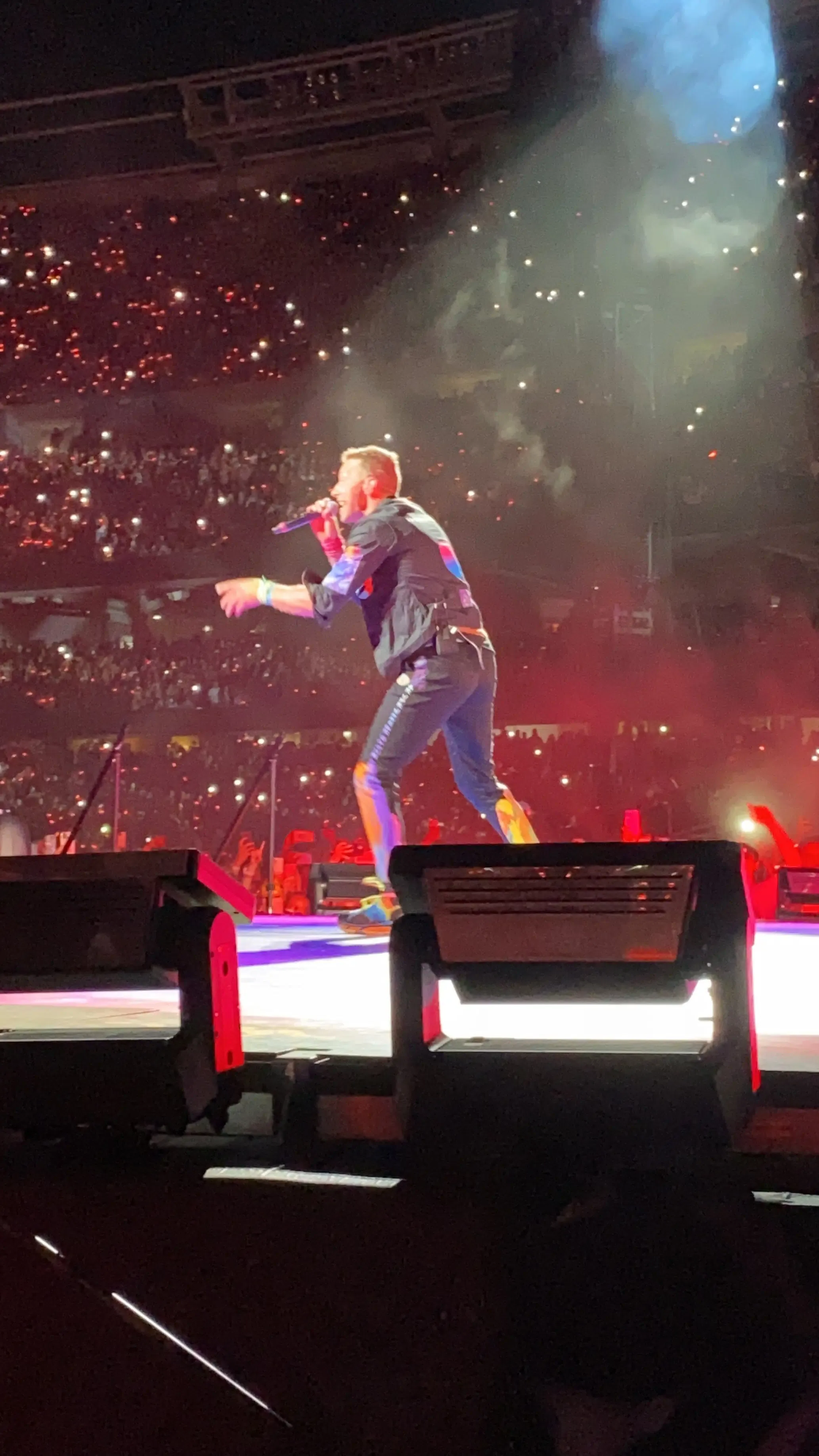 Chris Martin performing at Soldier Field