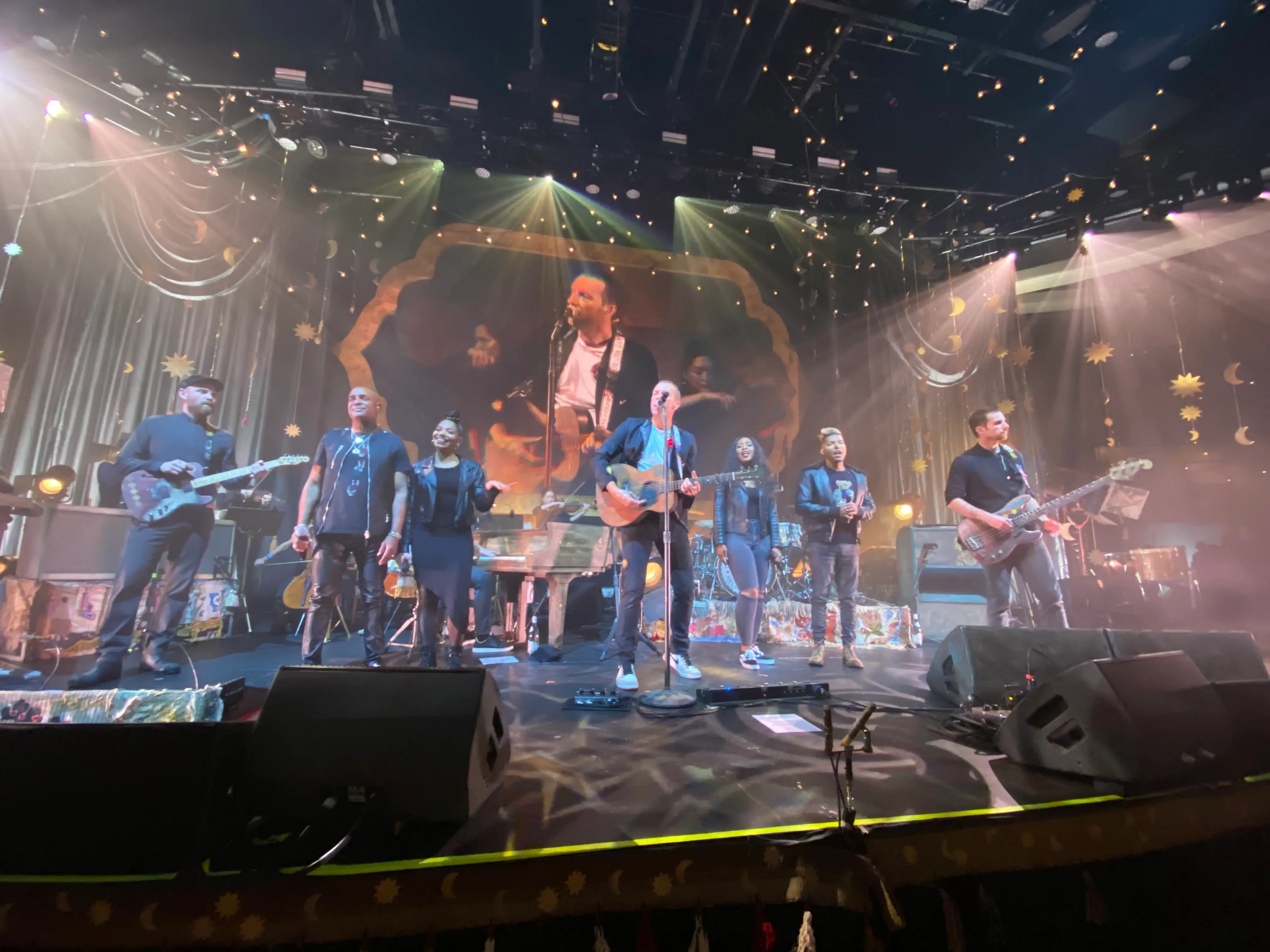 Coldplay on stage at the Citi Sound Vault show
