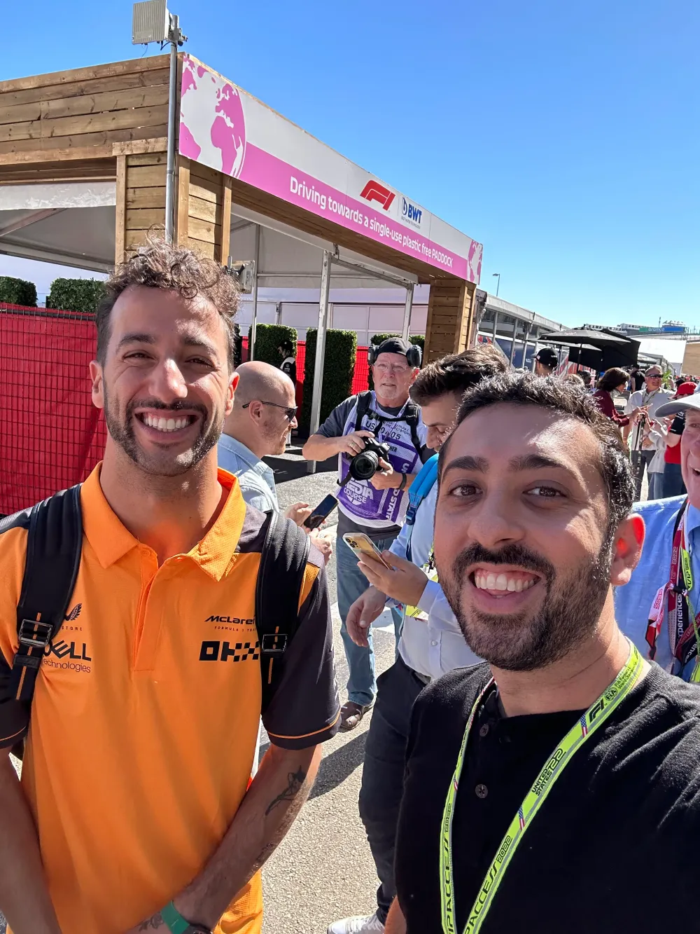 Jimmy Dushku with Daniel Ricciardo, a second photo