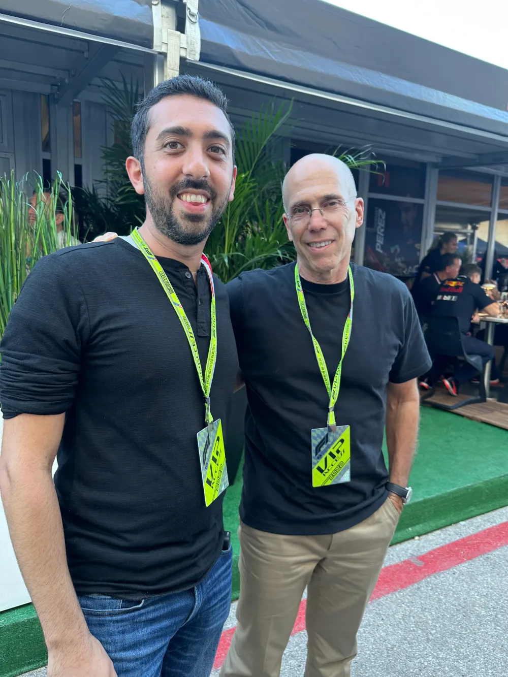 Jimmy Dushku with DreamWorks co-founder Jeffrey Katzenberg