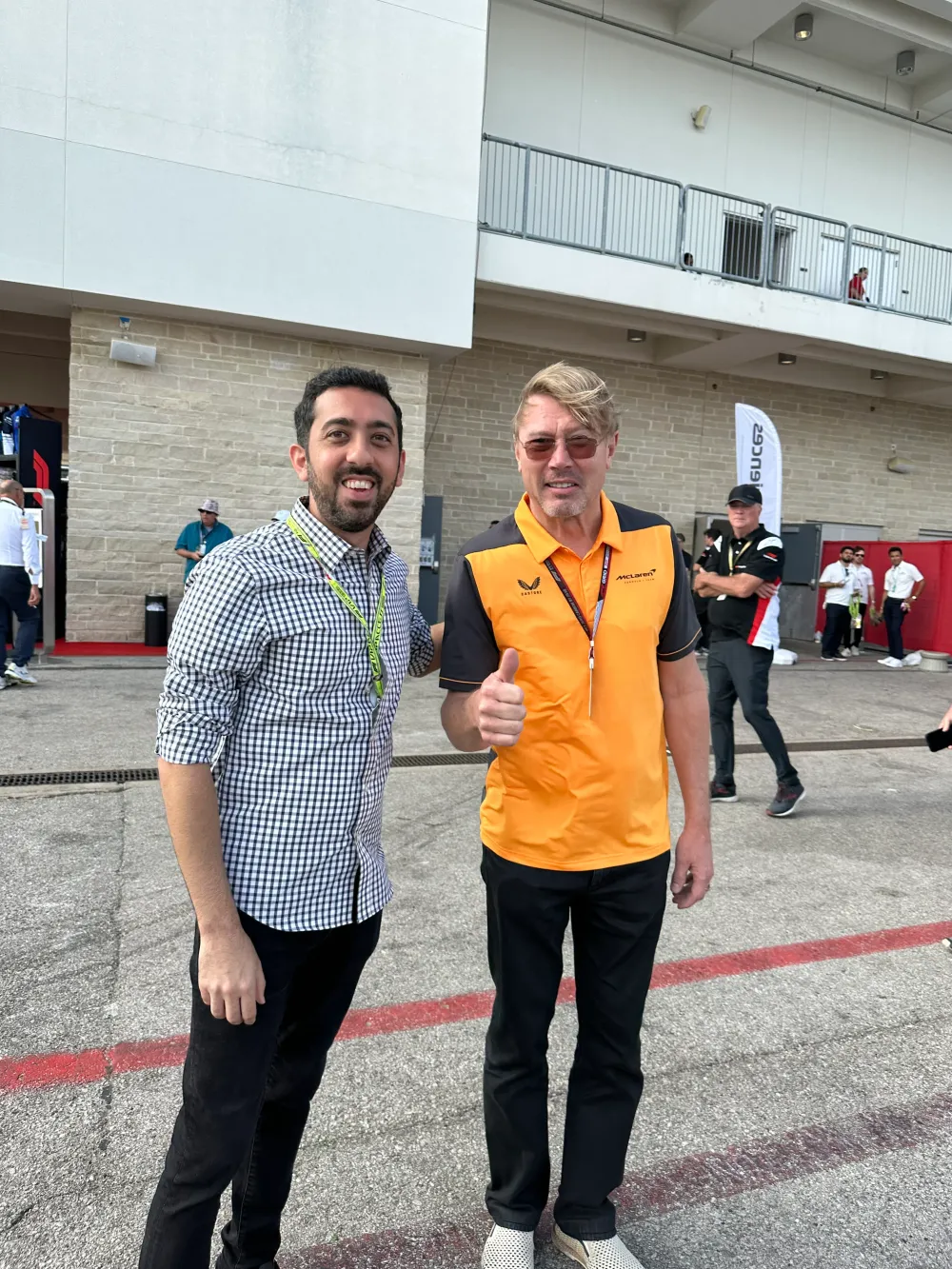 Jimmy Dushku with Mika Häkkinen