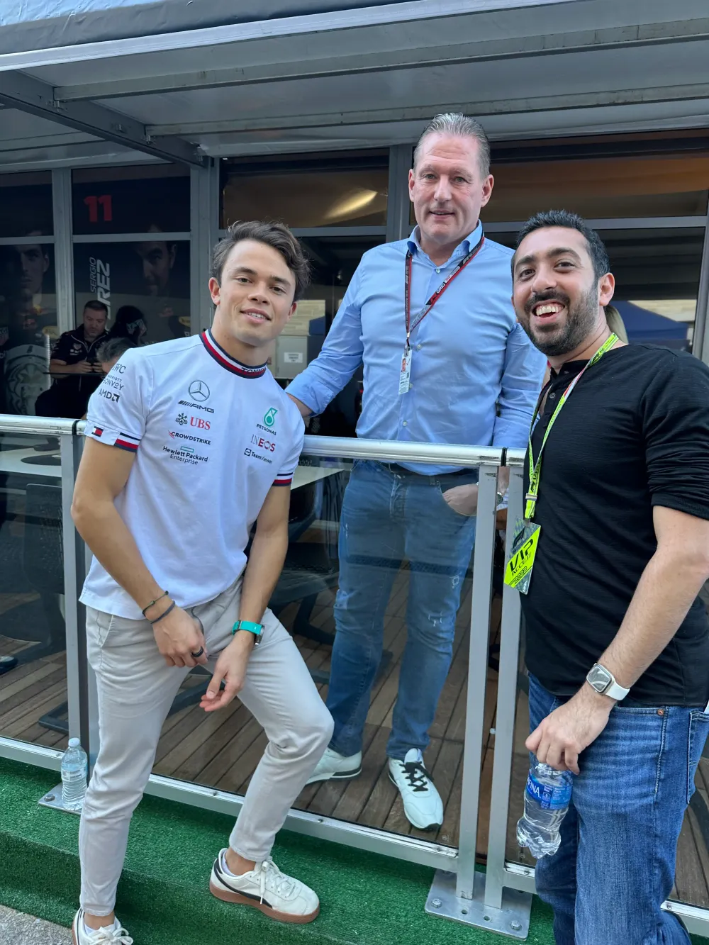 Jimmy Dushku with Nyck de Vries and Jos Verstappen