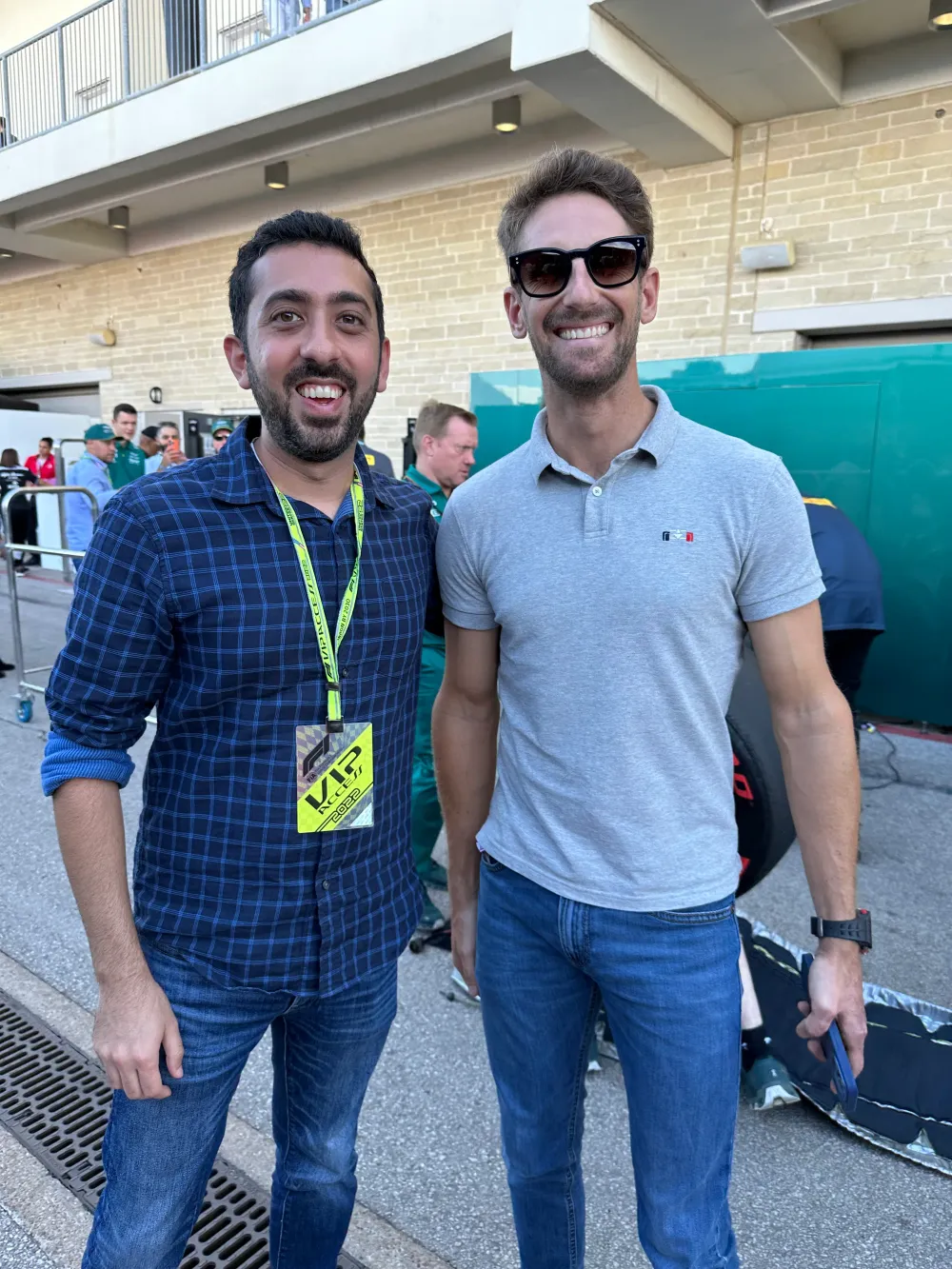 Jimmy Dushku with Romain Grosjean
