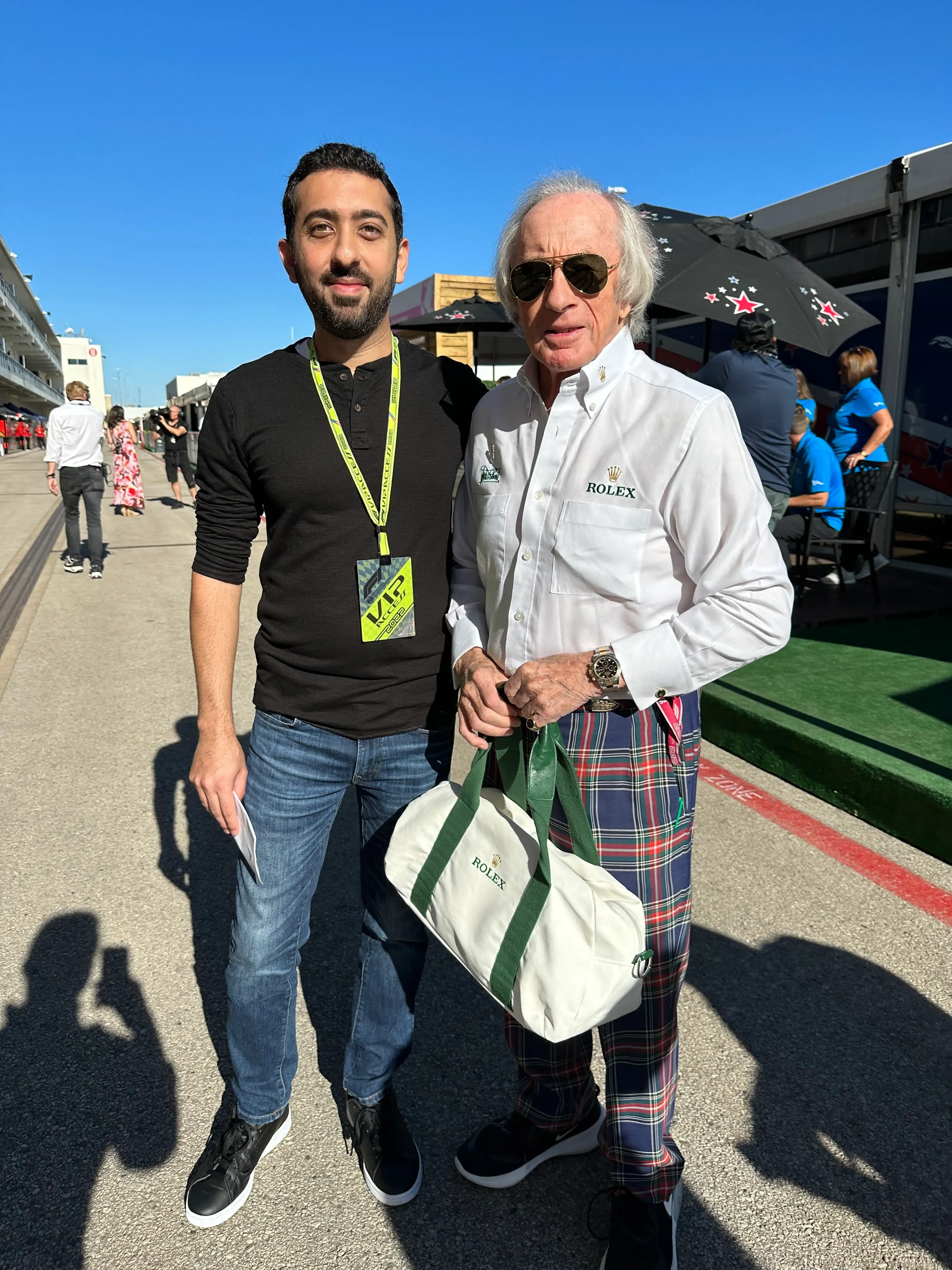 With Sir Jackie on Friday morning
