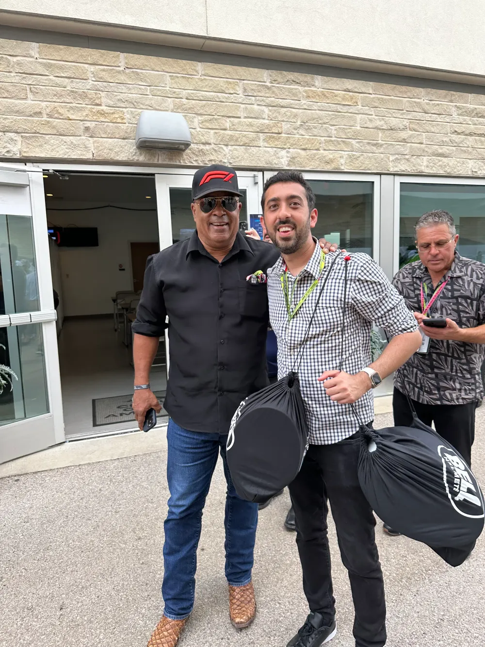 Jimmy Dushku with racing driver Willy T. Ribbs